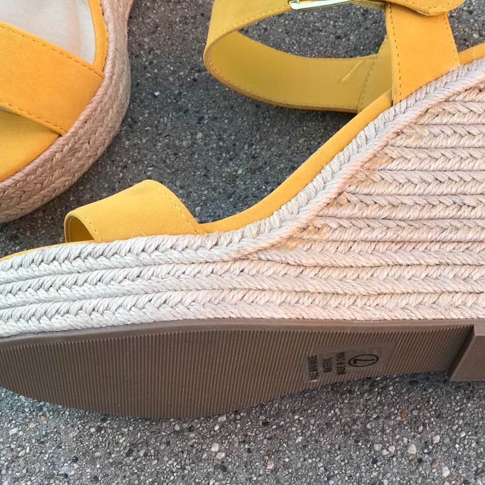 Soda Mustard Yellow espadrille 5” Wedge - Picture 7 of 7